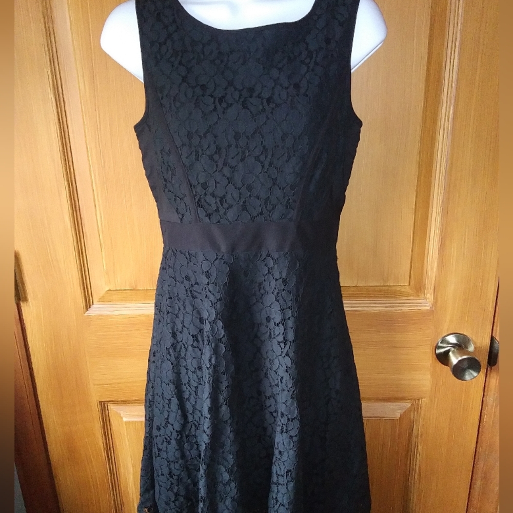 New York and Company  black lace dress,size 0